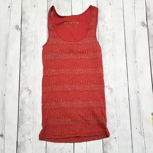 Arizona Medium Red Tank top Leaves boho print
